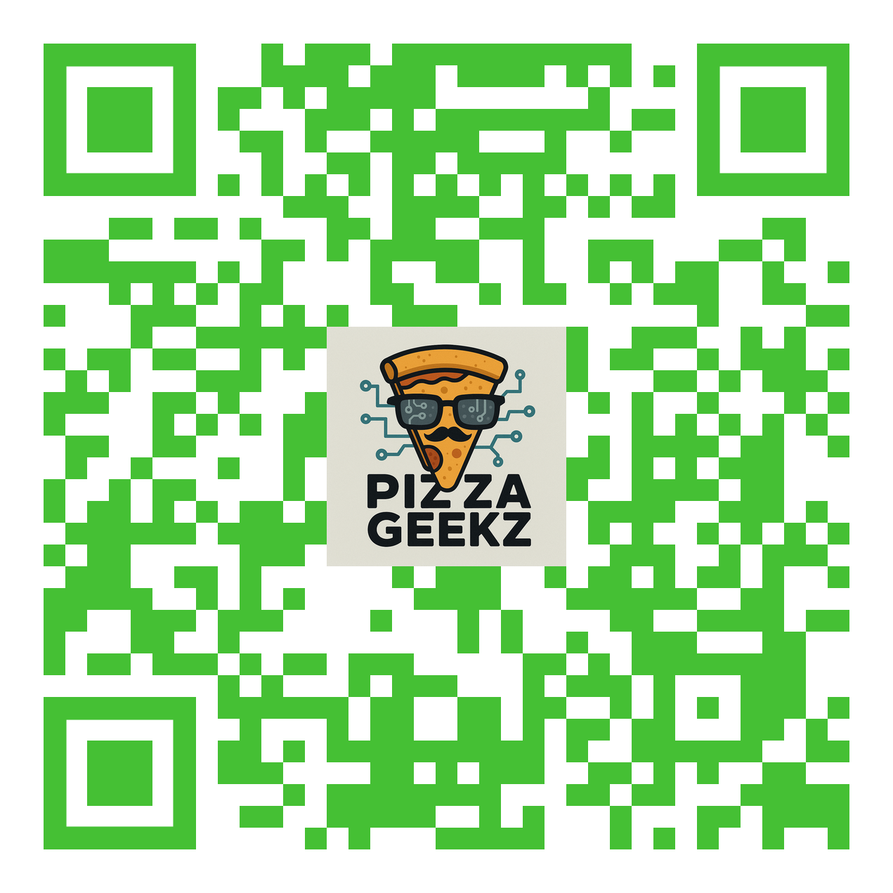 QR code to Pizza Geekz Facebook page